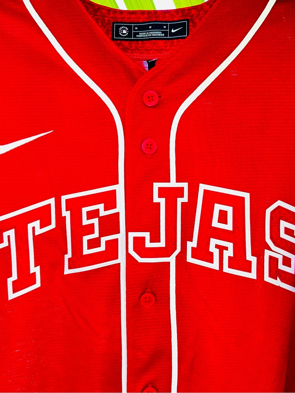 Men’s Texas Rangers SEMIEN Nike Red 2026 City Connect Stadium Jersey